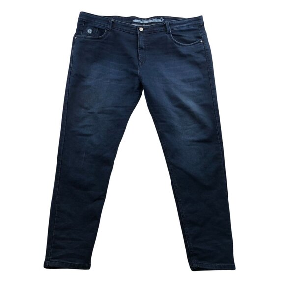 Namo Namokar Men Jeans Size 44 Slim Straight Blue Denim Casual Dark Wash Classic - Picture 1 of 16
